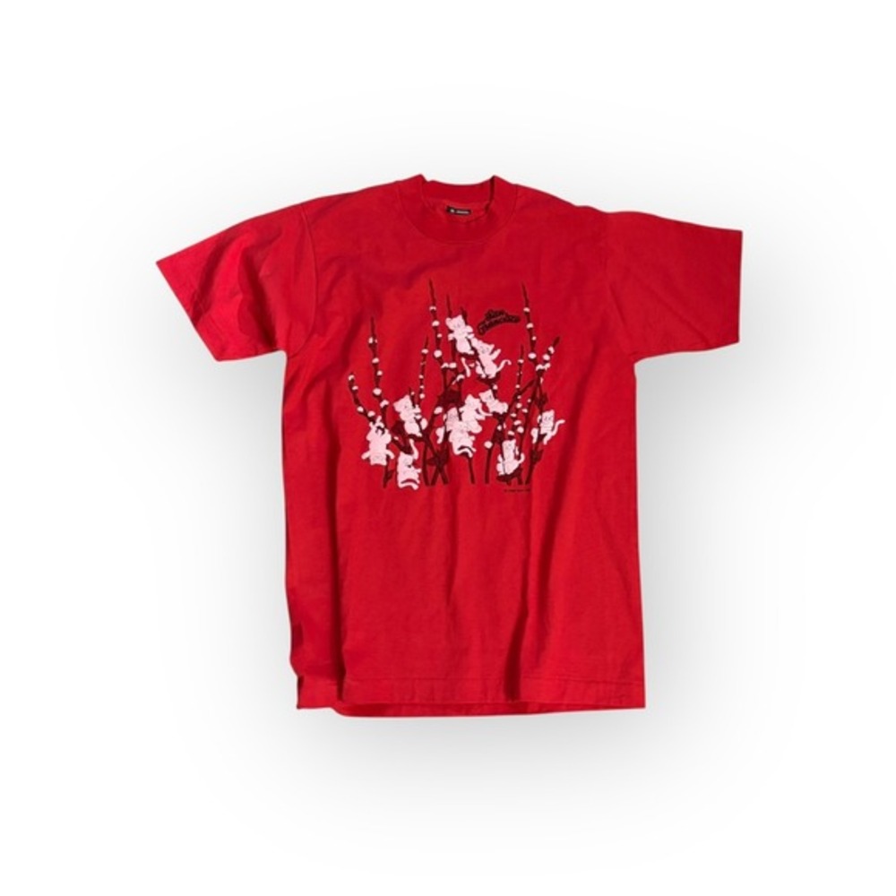 Vintage 1990 San Francisco Willow Cats Graphic‎ T-Shirt Men's Medium Red